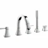 Grohe Grandera 5-Loch-Wannen- Kombination, Umstellung Wanne/Brause, 2 Verbraucher, Farbe: Chrom – 19919000 17