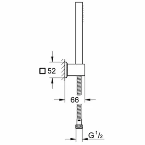 Grohe Wandhalterset Euphoria Cube + Stick 27889 1 Strahlart Chrom 6