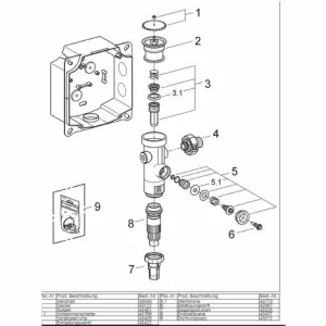 GROHE Dichtungssatz 43012000 Für WC-Druckspüler 37 153 6