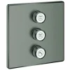 GROHE 3-fach UP-Ventil Grohtherm Smart Control 29127 Eck FMS Hard Graphite Gebürstet, 29127AL0 8