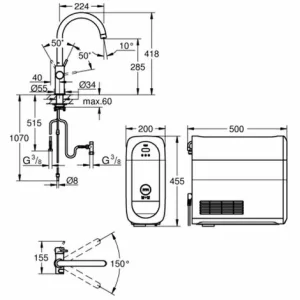 Grohe Blue Home Starter Kit Bluetooth/WIFI C-Ausl. Warm Sunset, 31455DA1 6