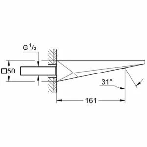 Grohe Wanneneinlauf Allure Brilliant 13299 Wandmontage Hard Graphite Geb., 13299AL0 6