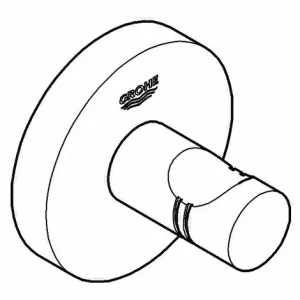 GROHE Bademantelhaken ESSENTIALS Hard Graphite Gebürstet Hard Graphite Gebürstet 8