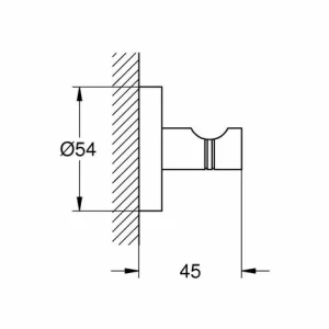 GROHE Bademantelhaken ESSENTIALS Hard Graphite Gebürstet Hard Graphite Gebürstet 12