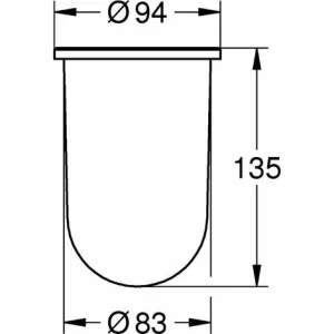 GROHE Ersatzglas ESSENTIALS CUBE 10