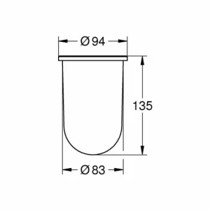GROHE Ersatzglas ESSENTIALS CUBE 12