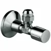 GROHE Eckventil 22039 1/2×3/8” Rosette Metallgriff Selbstdichtend Hard Graphite, 22039A00 10
