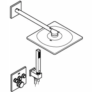 Grohe Grohtherm SmartControl Duschsystem Unterputz Mit Rainshower SmartActive 310 Cube Chrom 34804000 11