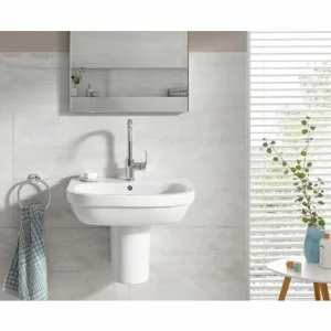 Grohe Euro Keramik Waschtisch 60 Cm Alpinweiß Ohne 10