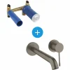 Grohe Essence Mischer-Set Einhebelmischer 2-Loch-Waschbecken Größe L Hartes Gebürstetes Graphit + Unterputzkörper (19967AL1-SET) 8