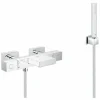 Grohe Wannen-/Duschset Grohtherm Cube Thermostat + Euphoria 1-strahlige Handbrause Mit Wandhalterung (34497000-CUBESTICK) 10