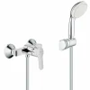 Grohe Brauseset Bauedge Mixer + Tempesta 100 2-strahlige Handbrause Mit Wandhalterung, Chrom (MixigeurD1-Tempesta3) 8