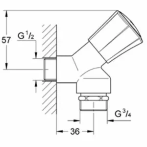 Grohe Costa-L Wasmachinekraan Met Beluchter Chroom 7