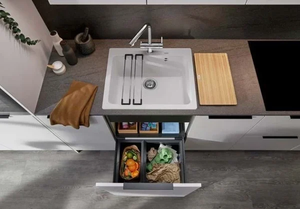 Blanco Abfallsystem 521471 2 Behälter, Mit Systemdeckel, 1x 30 L, 1x 19 L 6