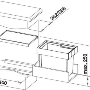 Blanco Abfallsystem 521542 1 Behälter, Mit Systemdeckel, 19 L 22