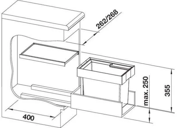 Blanco Abfallsystem 521542 1 Behälter, Mit Systemdeckel, 19 L 8