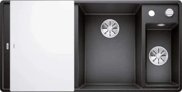 Blanco Axia Iii S-f Spüle 523489 99x50cm, PuraDur Anthrazit, Rechts, Mit Glasschneidbrett 3