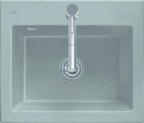 Villeroy & Boch Subway Einbauspüle 330902S5 Mit Ablaufgarnitur Und Exzenterbetätigung, Ebony 1
