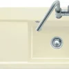 Villeroy Und Boch Subway Flächenbündige Spüle 67181FKD Becken Links, Mit Ablaufgarnitur Und Handbetätigung, Fossil 10